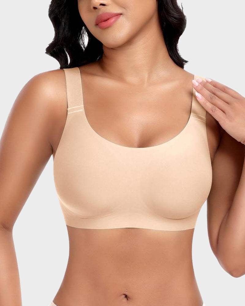 Wireless Full Coverage Jelly Bra with Breathable Straps