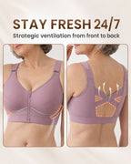 Custom-Lift Posture Support Front-Zip Bra