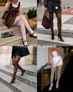 High-Waist Floral Lace Light Control Shaping Tights