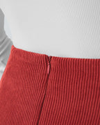 High-Waist 2-in-1 Corduroy A-Line Mini Skirt
