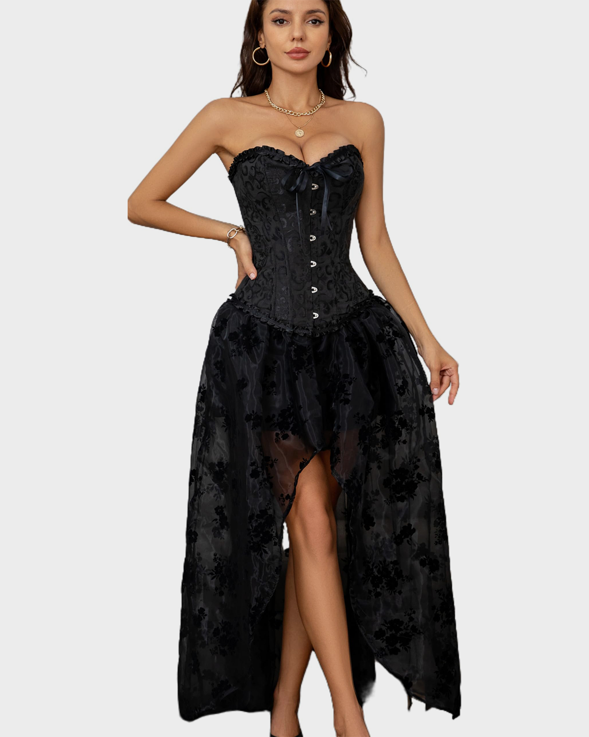 Corset Tops Lace Waist Push Up Shapewear