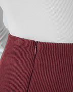 High-Waist 2-in-1 Corduroy A-Line Mini Skirt