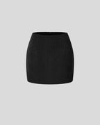 High-Waist 2-in-1 Corduroy A-Line Mini Skirt