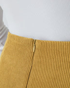 High-Waist 2-in-1 Corduroy A-Line Mini Skirt