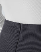High-Waist 2-in-1 Corduroy A-Line Mini Skirt
