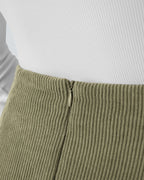 High-Waist 2-in-1 Corduroy A-Line Mini Skirt