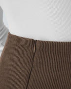 High-Waist 2-in-1 Corduroy A-Line Mini Skirt