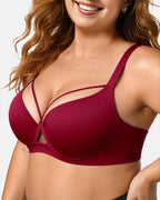Seamless Push-Up Deep V Bra