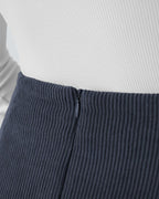 High-Waist 2-in-1 Corduroy A-Line Mini Skirt