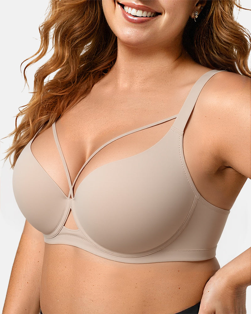 Seamless Push-Up Deep V Bra