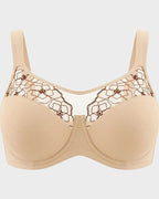 Plus Size Embroidered Full-Coverage Underwire Bra