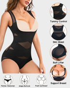 Open Bust Cross Compression Body Shaper