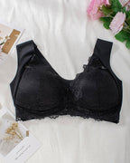Shapecurve Women's Contrast Lace Hook & Eye Front PushUp Bra