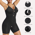 Women's Tummy Control Zip Front Bodysuit
