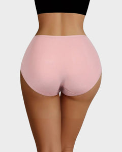 Soft Cotton Heart Print High-Waist Panties (6 Pack)