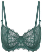 Women's Sexy Lace Push Up Plus Size Bra Sheer Balconette Underwire Unlined