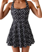 Women’s Tummy Control Swimdress – One-Piece with Pocket