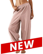 Women’s Baggy Wide-Leg Elastic Waist Pants with Pockets