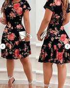 Women’s Casual Print Stretch Dress Stylish Summer Daily Wear