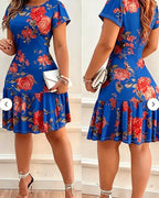 Women’s Casual Print Stretch Dress Stylish Summer Daily Wear