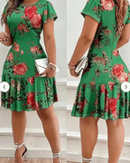Women’s Casual Print Stretch Dress Stylish Summer Daily Wear