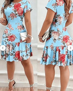 Women’s Casual Print Stretch Dress Stylish Summer Daily Wear