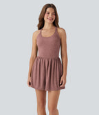 Backless Twisted Side Pocket 2-in-1 Resort Romper-Easy Peezy Edition