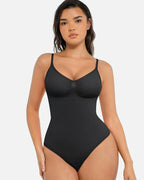 Seamless Covered Bust Jumpsuit Thong Bodysuit Fit