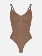 Seamless Covered Bust Jumpsuit Thong Bodysuit Fit