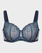 Floral Lace Plus Size Unlined Minimizer Bra