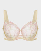 Floral Lace Plus Size Unlined Minimizer Bra