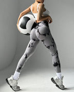 Tie Dye Wide Waistband Sports Leggings