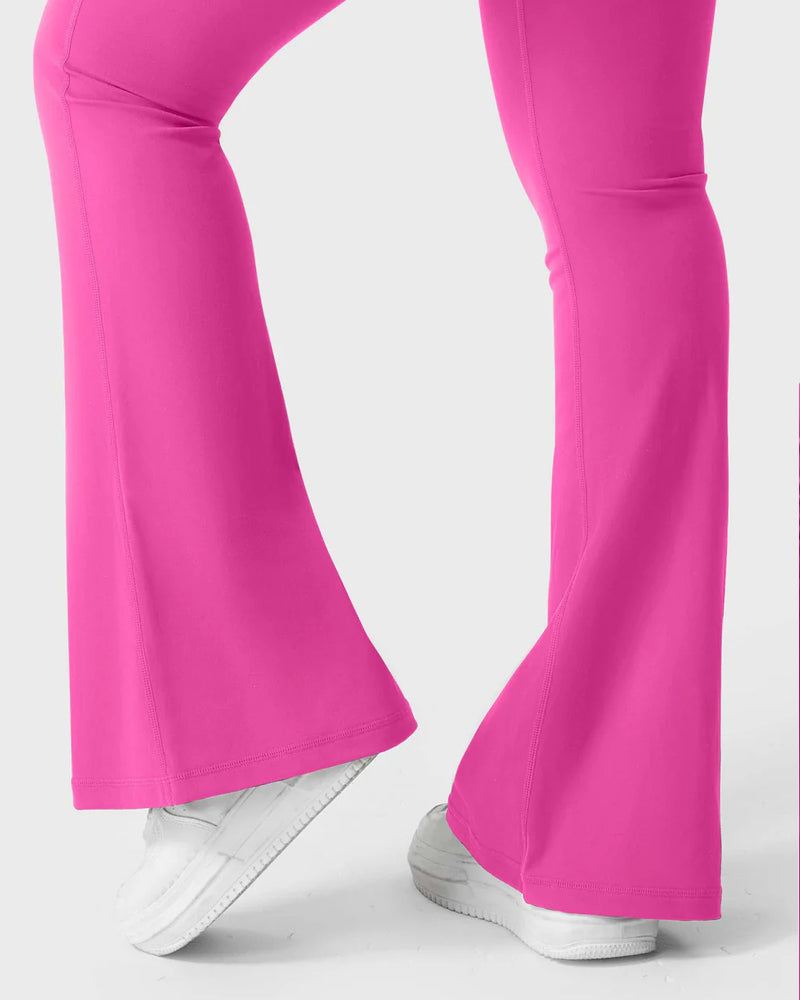 Flared Butt Lifting Leggings with Pockets